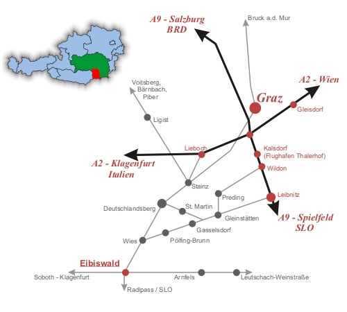 Directions to Eibiswald.