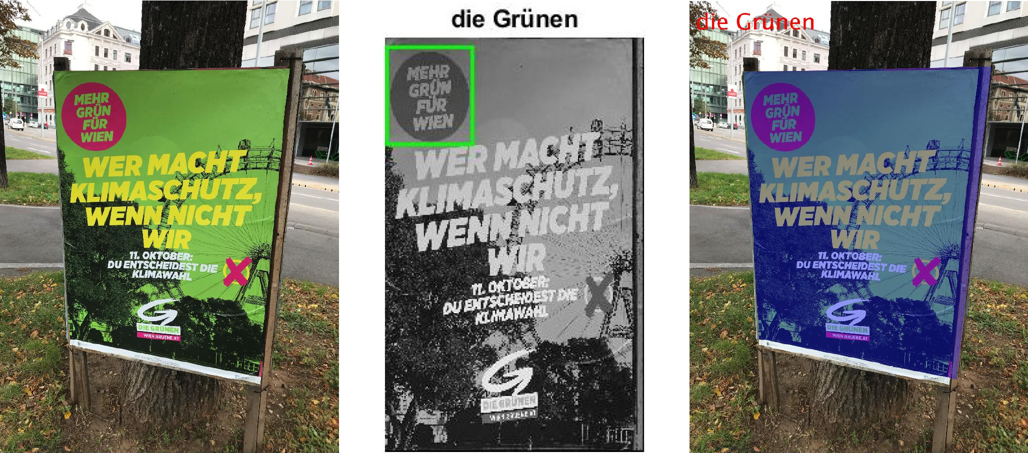 Datenbeispiel für die Wahlplakatklassifizierung.